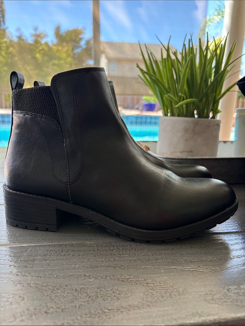 Style & Co. Black Chelsea Ankle Boots